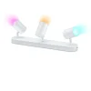 Plafonnier Philips Wiz Imageo Led Blanc, 3 Lumieres, Changeur De Couleurs