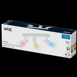 Plafonnier Philips Wiz Imageo Led Blanc, 3 Lumieres, Changeur De Couleurs