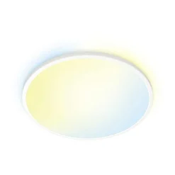 Plafonnier Philips Wiz Superslim Led Blanc, 1 Lumiere, Changeur De Couleurs