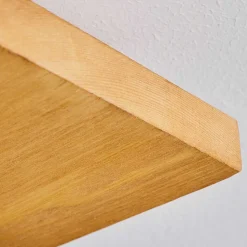 Plafonnier Pompu Led Bois Clair, Noir, 1 Lumiere