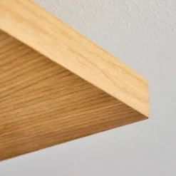 Plafonnier Pompu Led Bois Clair, Noir, 1 Lumiere