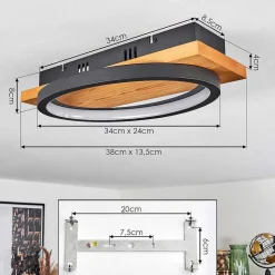 Plafonnier Pompu Led Ecru, 1 Lumiere