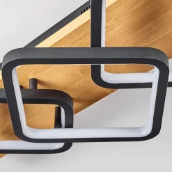 Plafonnier Pompu Led Noir, 1 Lumiere