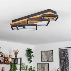 Plafonnier Pompu Led Noir, 1 Lumiere