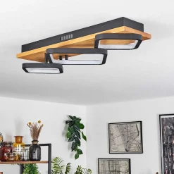 Plafonnier Pompu Led Noir, 1 Lumiere