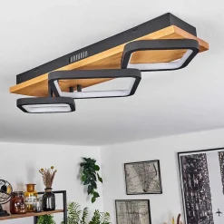 Plafonnier Pompu Led Noir, 1 Lumiere