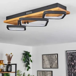 Plafonnier Pompu Led Noir, 1 Lumiere