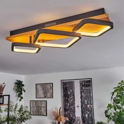 Plafonnier Pompu Led Noir, 1 Lumiere