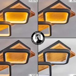 Plafonnier Pompu Led Noir, 1 Lumiere