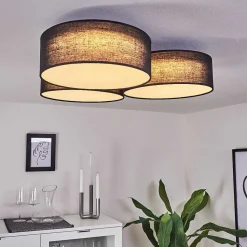 Plafonnier Purus Led Noir, 1 Lumiere