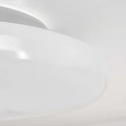 Plafonnier Ral Led Argente, Blanc, 1 Lumiere, Telecommandes, Changeur De Couleurs