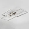 Plafonnier Relous Led Acier Inoxydable, 3 Lumieres, Telecommandes, Changeur De Couleurs