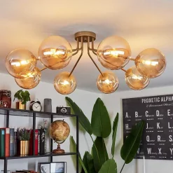 Plafonnier Remaisnil Laiton, 8 Lumieres