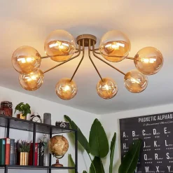 Plafonnier Remaisnil Laiton, 8 Lumieres