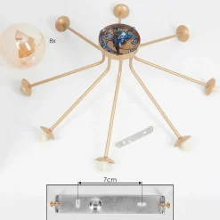 Plafonnier Remaisnil Laiton, 8 Lumieres