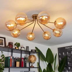 Plafonnier Remaisnil Laiton, 8 Lumieres