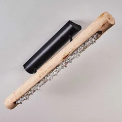 Plafonnier Rodeche Led Bois Clair, Noir, 1 Lumiere