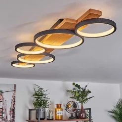 Plafonnier Rodekro Led Ecru, Noir, 1 Lumiere