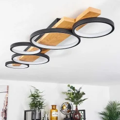 Plafonnier Rodekro Led Ecru, Noir, 1 Lumiere