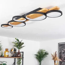 Plafonnier Rodekro Led Ecru, Noir, 1 Lumiere