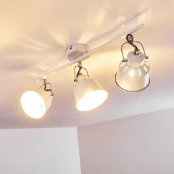 Plafonnier Safari Blanc, 3 Lumieres