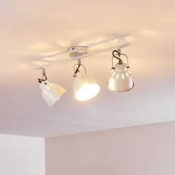 Plafonnier Safari Blanc, 3 Lumieres