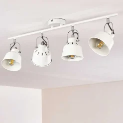 Plafonnier Safari Blanc, 4 Lumieres