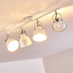 Plafonnier Safari Blanc, 4 Lumieres