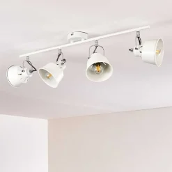 Plafonnier Safari Blanc, 4 Lumieres