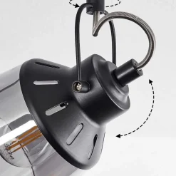 Plafonnier Safari Noir, 4 Lumieres