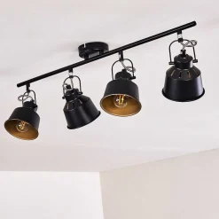 Plafonnier Safari Noir, 4 Lumieres