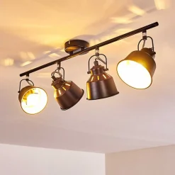 Plafonnier Safari Noir, 4 Lumieres