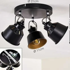 Plafonnier Safari Noir, 3 Lumieres