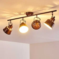 Plafonnier Safari Rouille, 4 Lumieres