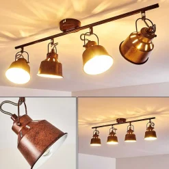 Plafonnier Safari Rouille, 4 Lumieres