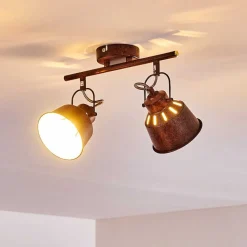 Plafonnier Safari Rouille, 2 Lumieres