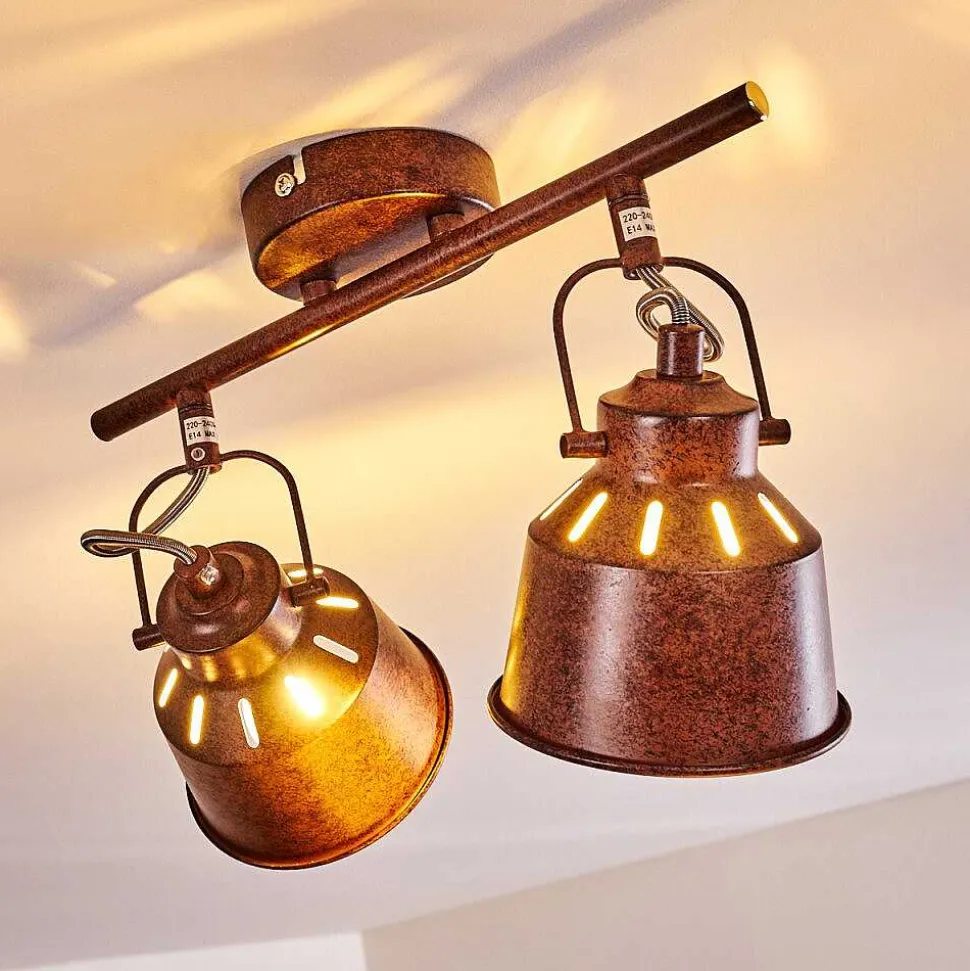 Plafonnier Safari Rouille, 2 Lumieres