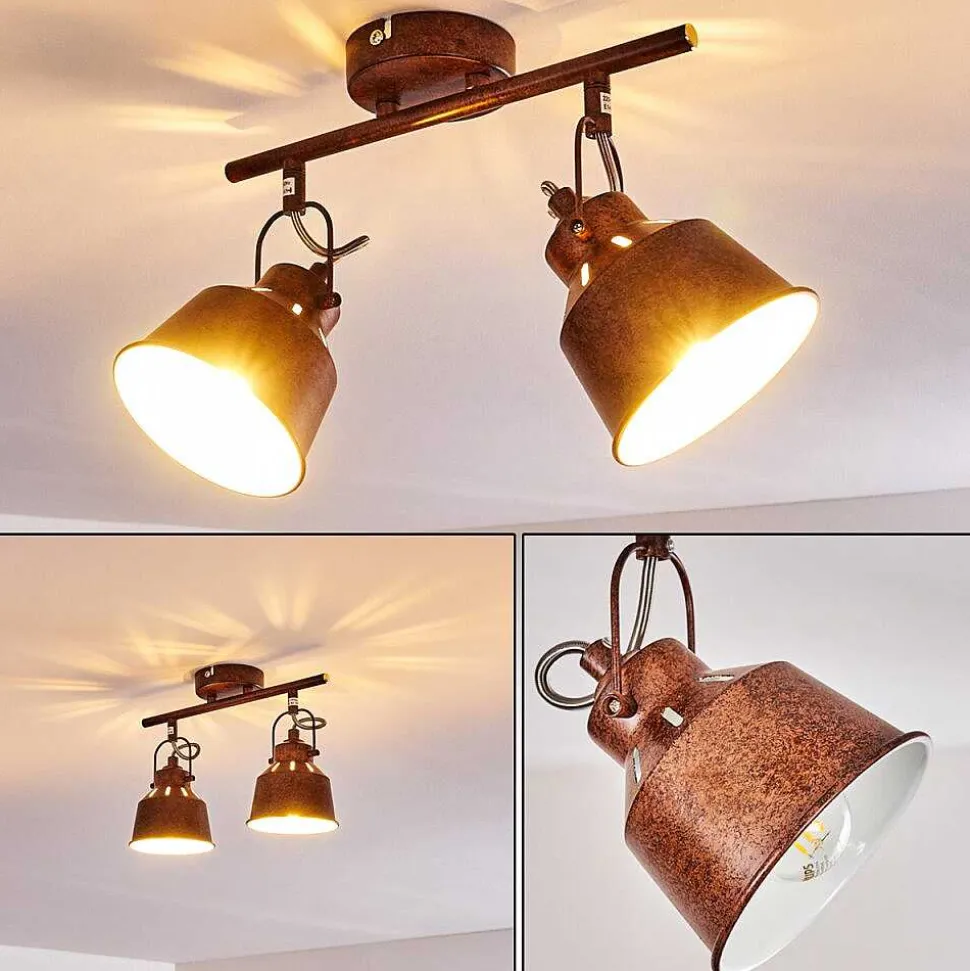 Plafonnier Safari Rouille, 2 Lumieres