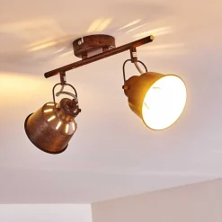 Plafonnier Safari Rouille, 2 Lumieres