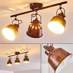 Plafonnier Safari Rouille, 3 Lumieres