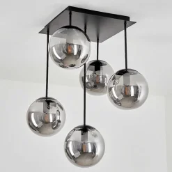 Plafonnier Salamonde Noir, 5 Lumieres