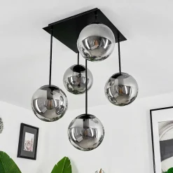 Plafonnier Salamonde Noir, 5 Lumieres