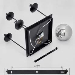 Plafonnier Salamonde Noir, 5 Lumieres