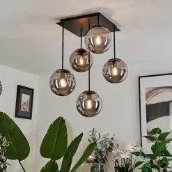 Plafonnier Salamonde Noir, 5 Lumieres