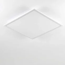 Plafonnier Salmi Led Aluminium, Blanc, 1 Lumiere, Telecommandes