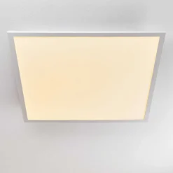 Plafonnier Salmi Led Aluminium, Blanc, 1 Lumiere, Telecommandes