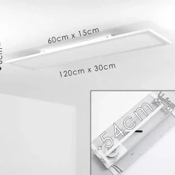 Plafonnier Salmi Led Blanc, 1 Lumiere, Telecommandes, Changeur De Couleurs