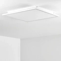 Plafonnier Salmi Led Blanc, 1 Lumiere, Telecommandes, Changeur De Couleurs