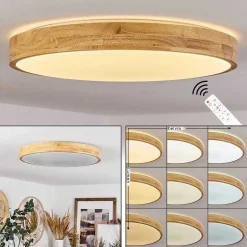 Plafonnier Samaira Led Ecru, 1 Lumiere, Telecommandes