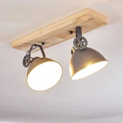 Plafonnier Svanfolk Bleu, Brun, Gris, Blanc, 2 Lumieres